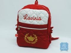 mochila M vermelho e branco