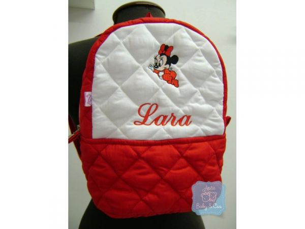 mochila p vermelha Minnie baby